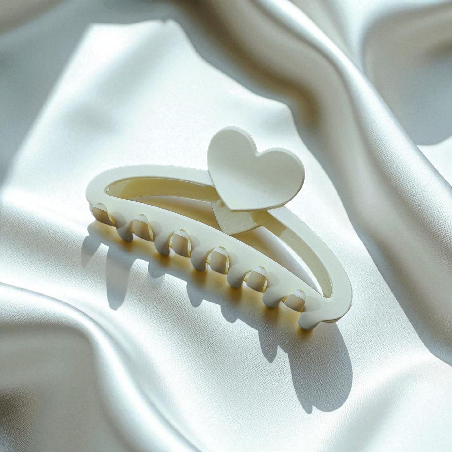 Pastel Heart Matte Hair Claw Clip