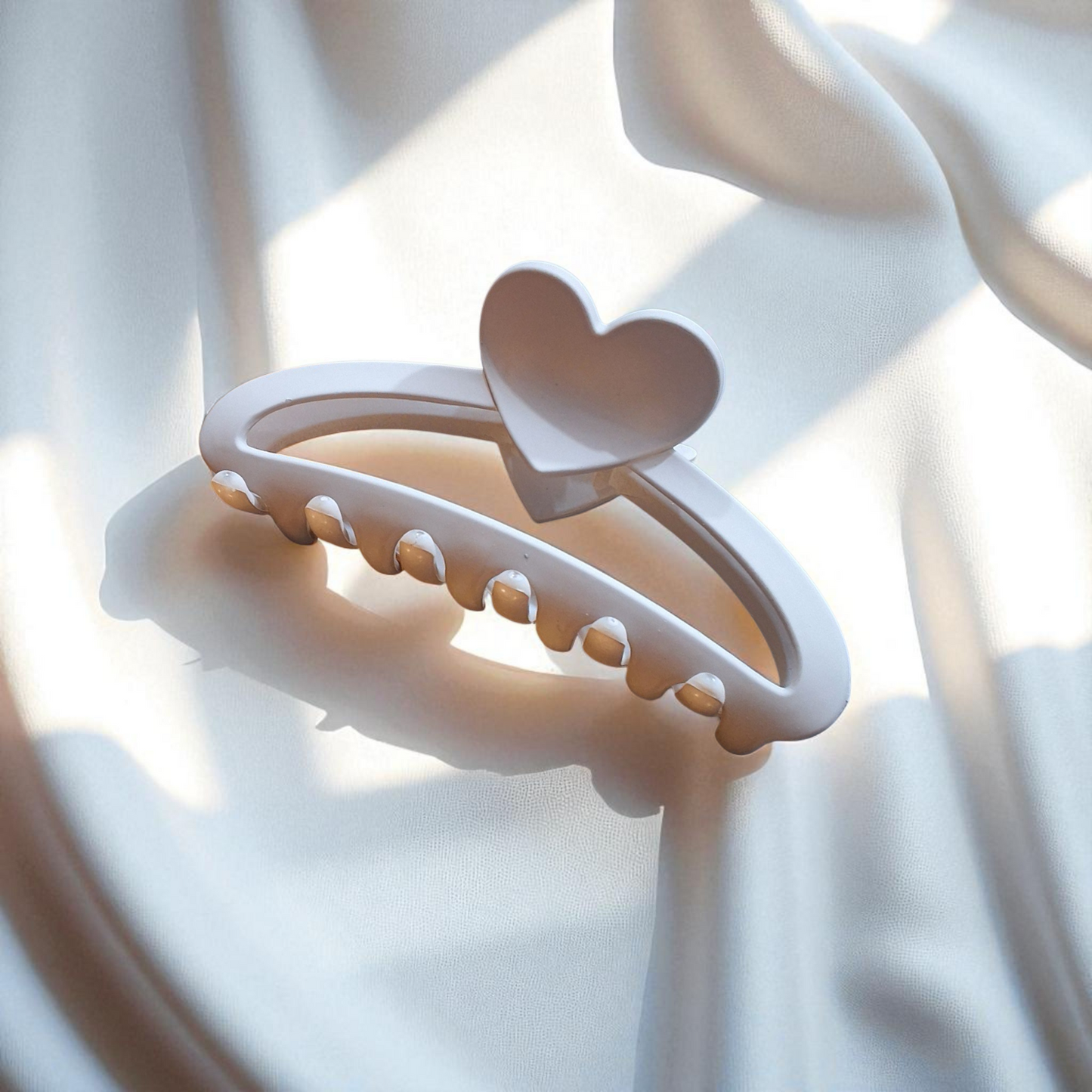 Pastel Heart Matte Hair Claw Clip