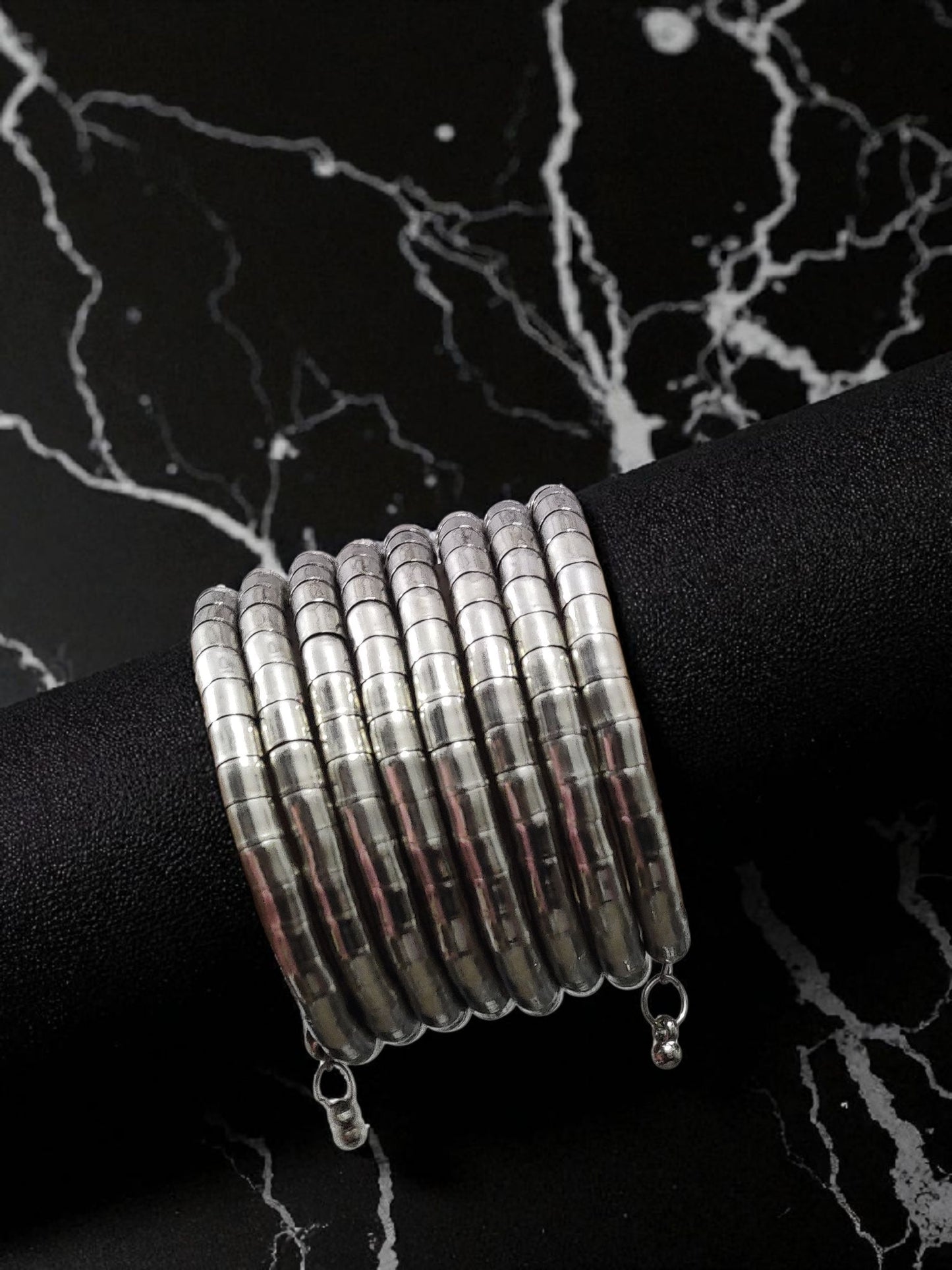 Coil Oxidized Bangle.