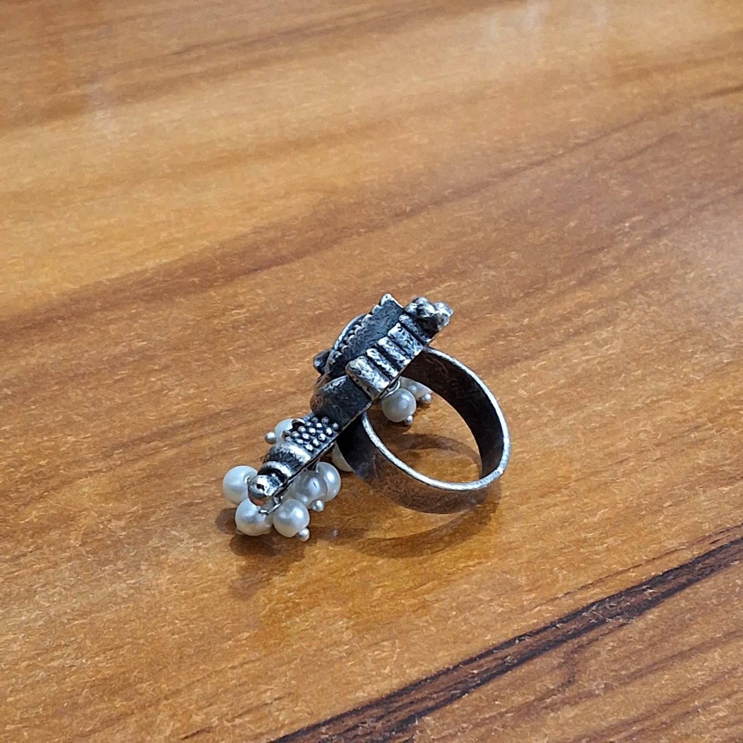 Divya Mukha Oxidized Ring