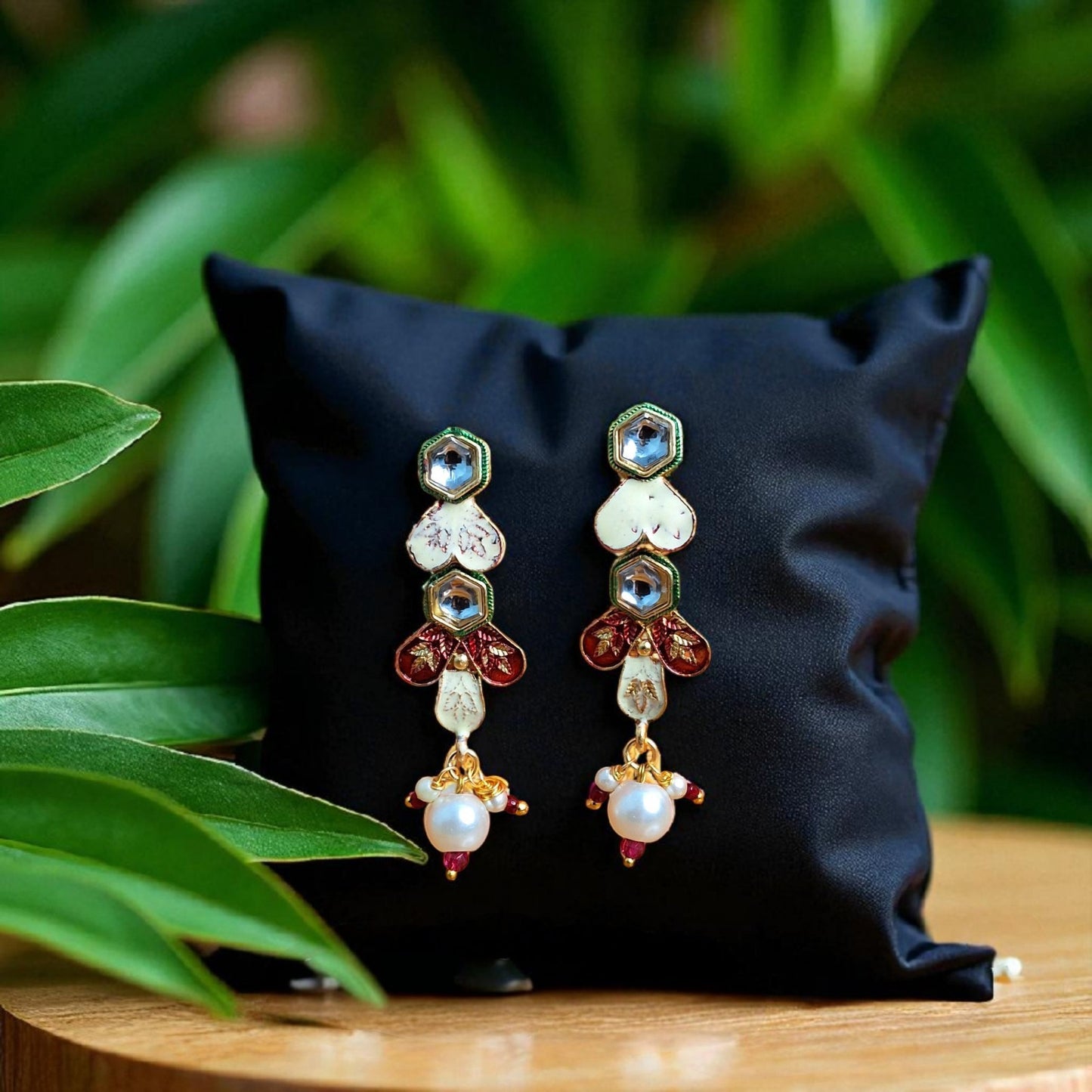 Aaranya Enamel Blossom Choker Set