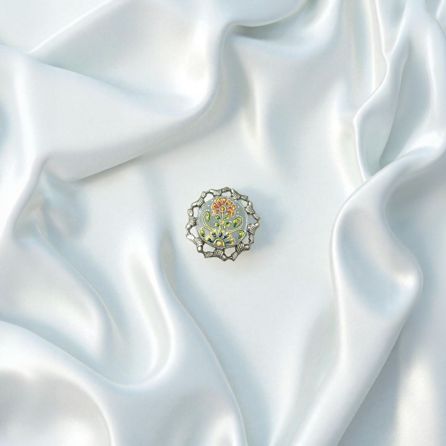 Scarlet Petal Statement Ring
