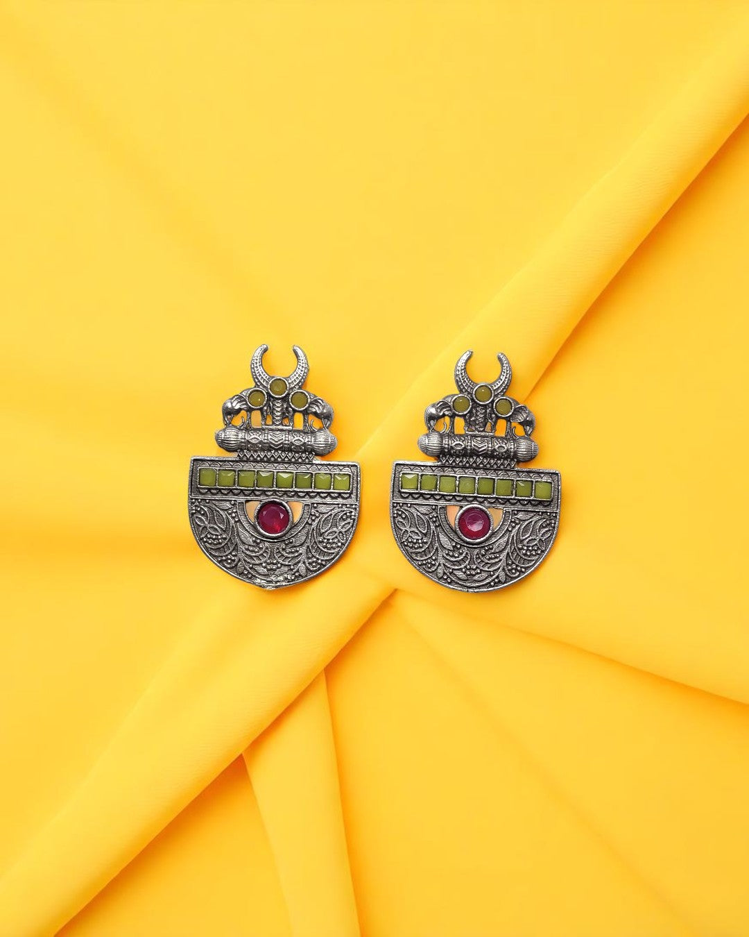 Tribal Glory Oxidized Studs