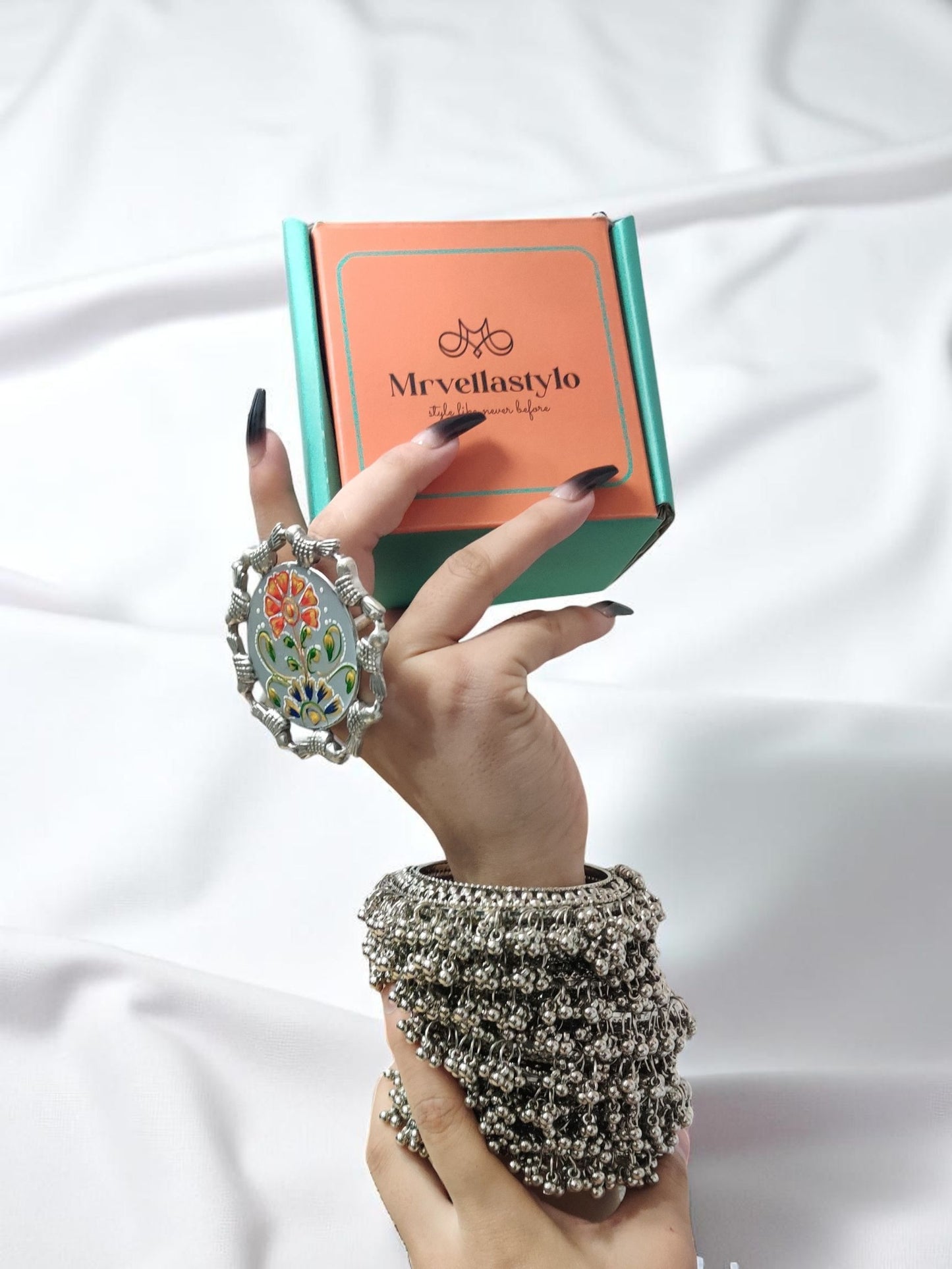 Scarlet Petal Statement Ring