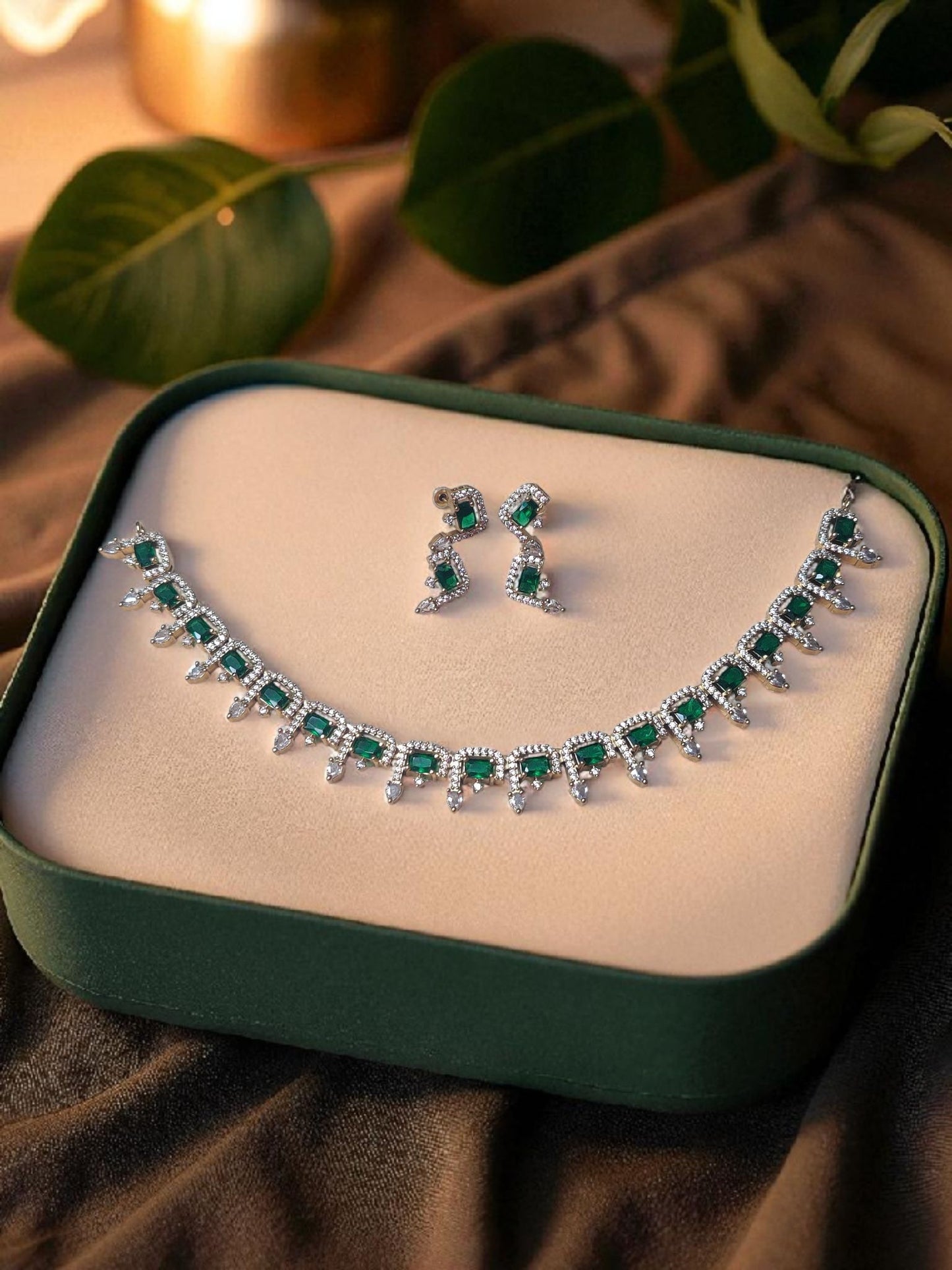 Lustre American Diamond Necklace Set