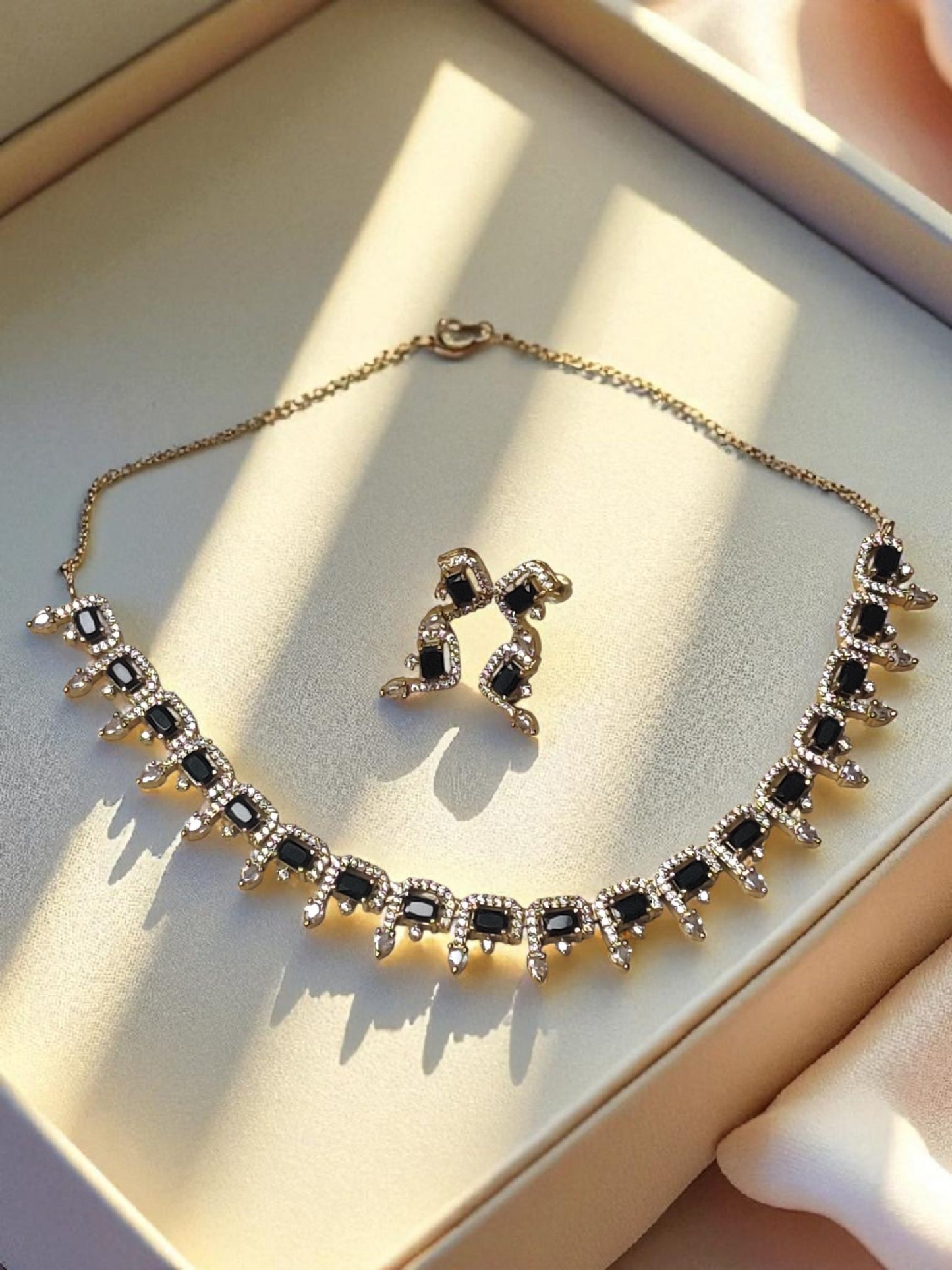 Lustre American Diamond Necklace Set