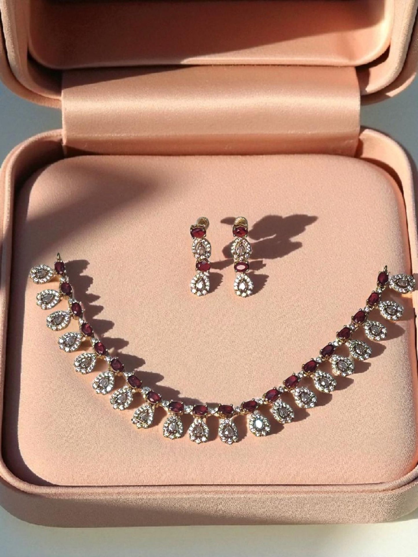 Eterna Luxe American Diamond Necklace Set