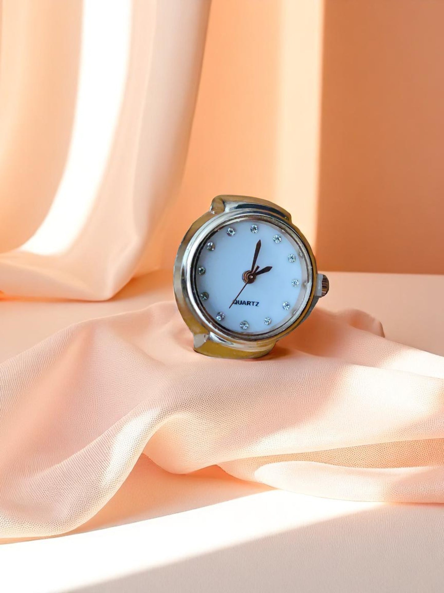 Luxury Gold Ring Watch with Roman Dial – Timeless Elegance