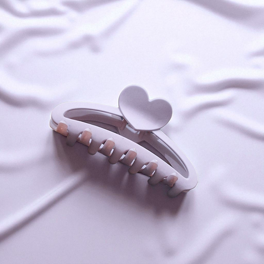 Pastel Heart Matte Hair Claw Clip