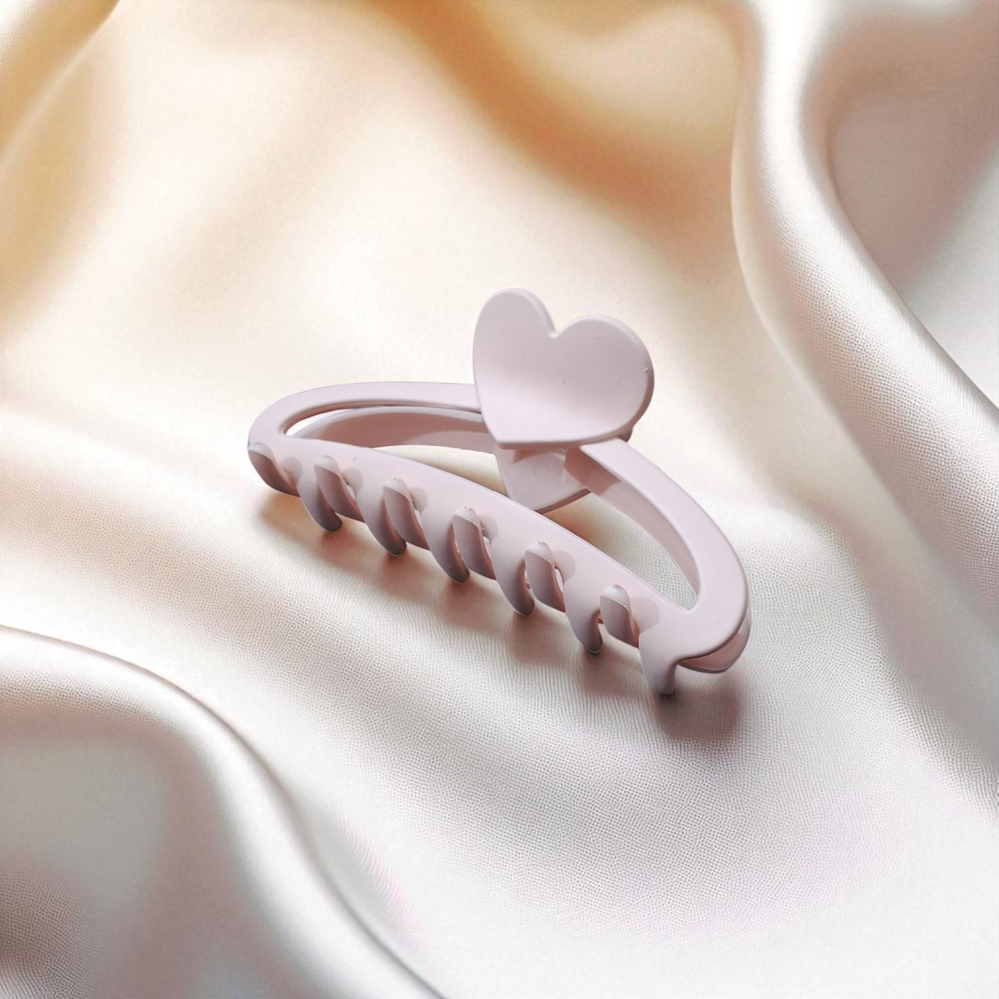 Pastel Heart Matte Hair Claw Clip