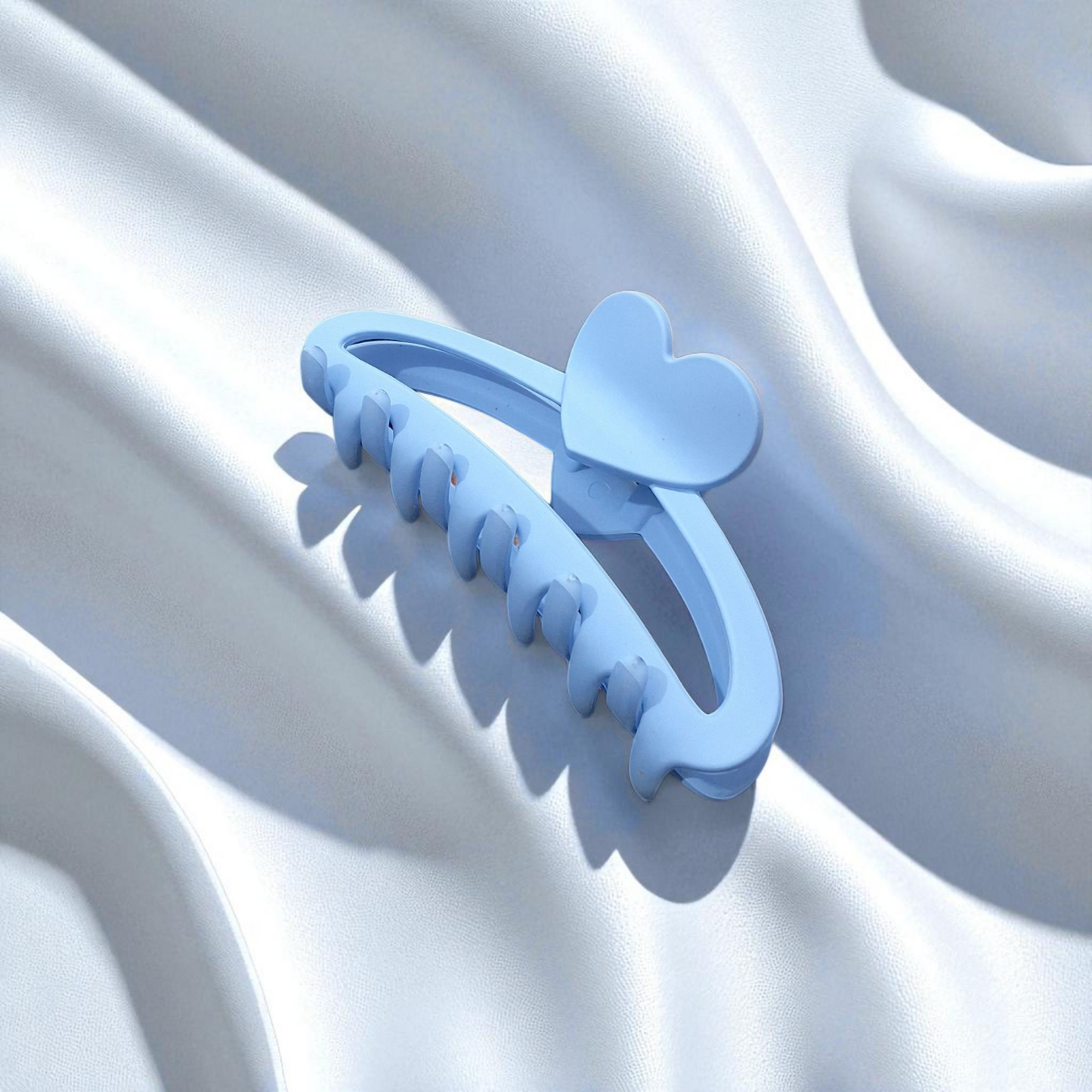Pastel Heart Matte Hair Claw Clip