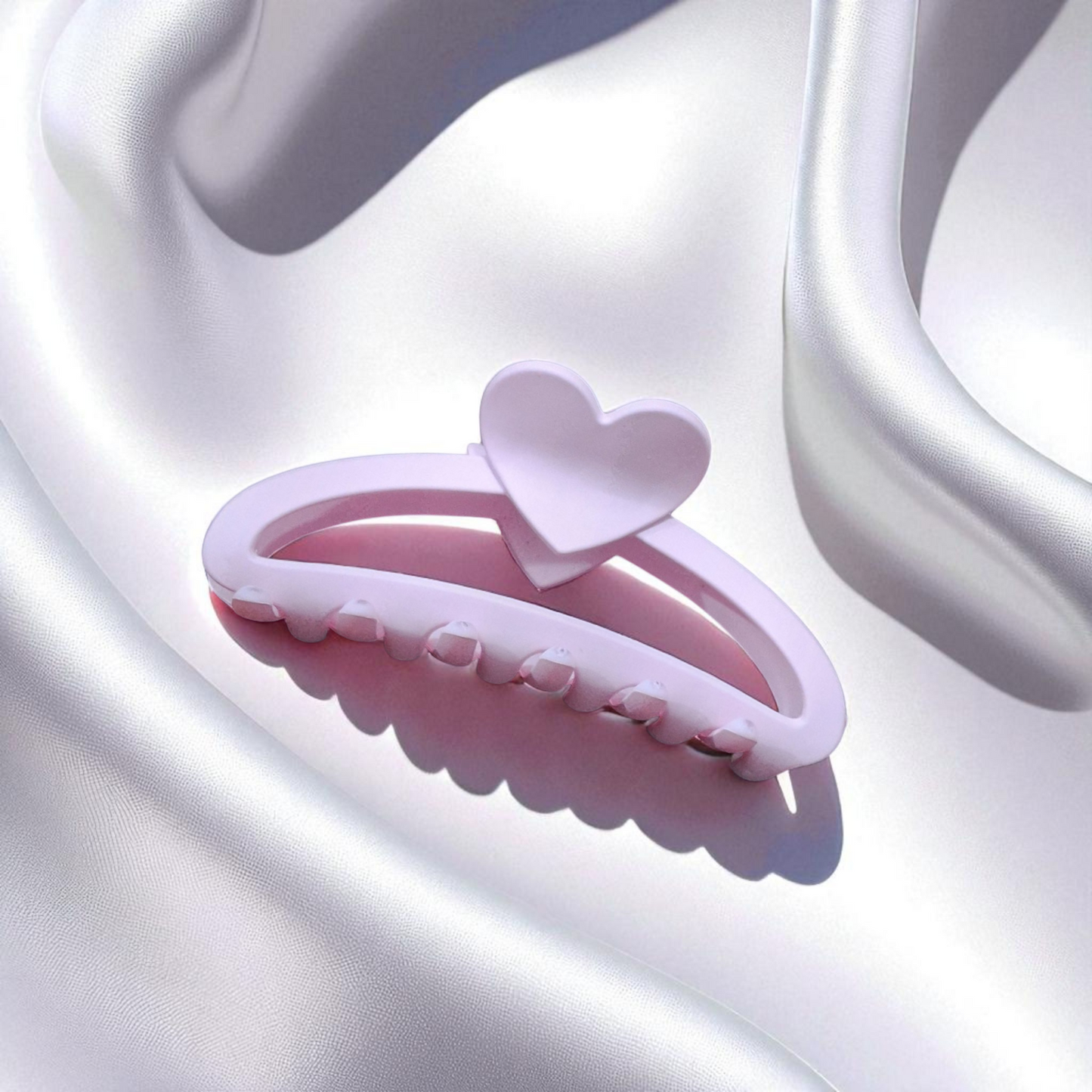 Pastel Heart Matte Hair Claw Clip