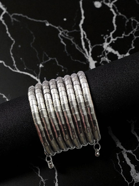 Coil Oxidized Bangle.