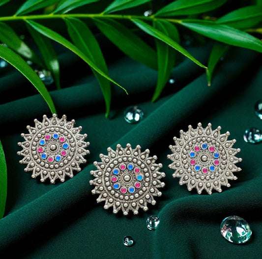 Navrang Chakra Oxidized Set