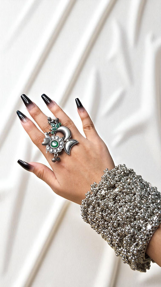 Celestial Bloom Statement Ring