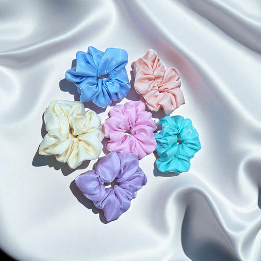 Pastel Dreamy Satin Scrunchie