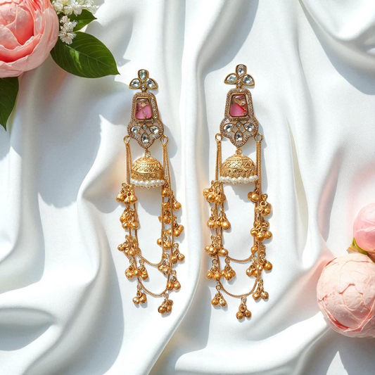 Royal Raani Kundan Kashmiri Jhumka Earrings