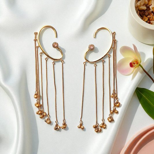Naaya Long Drape Ear Cuffs