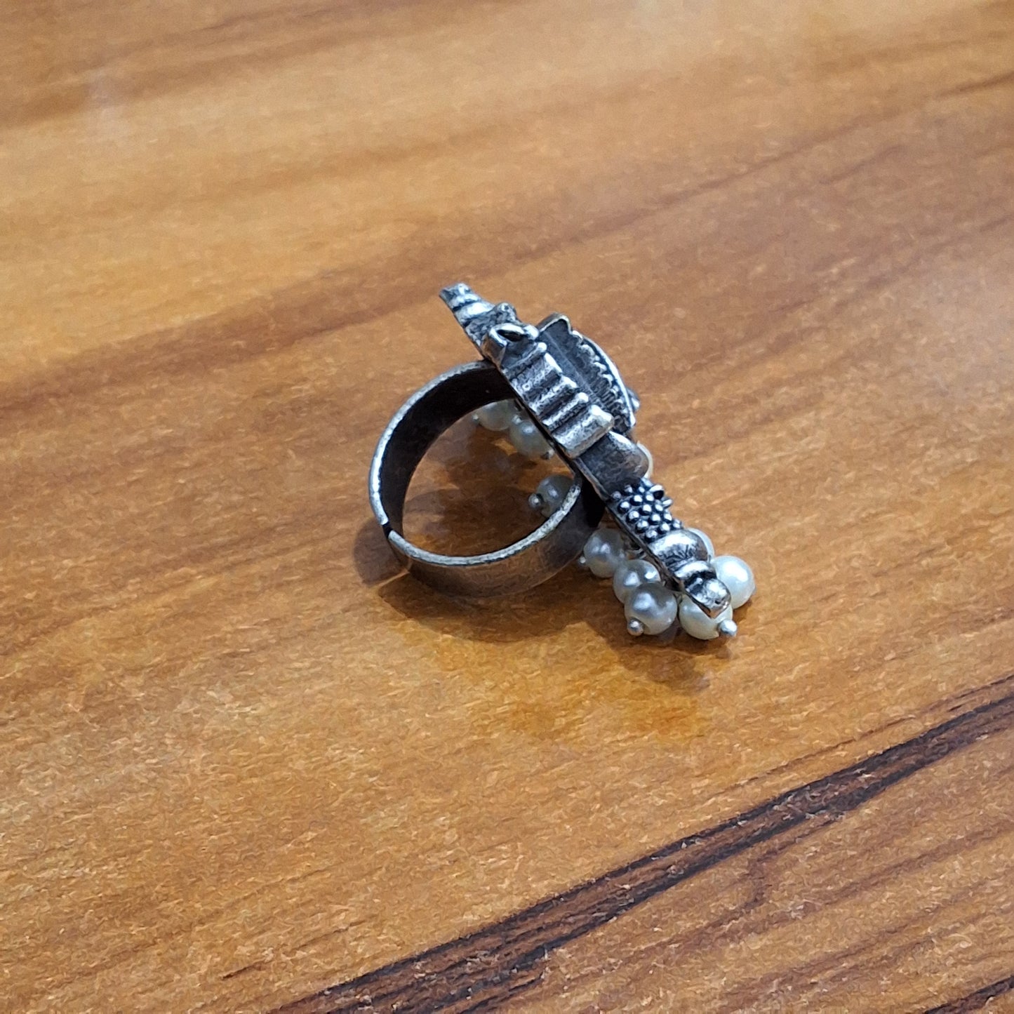 Divya Mukha Oxidized Ring