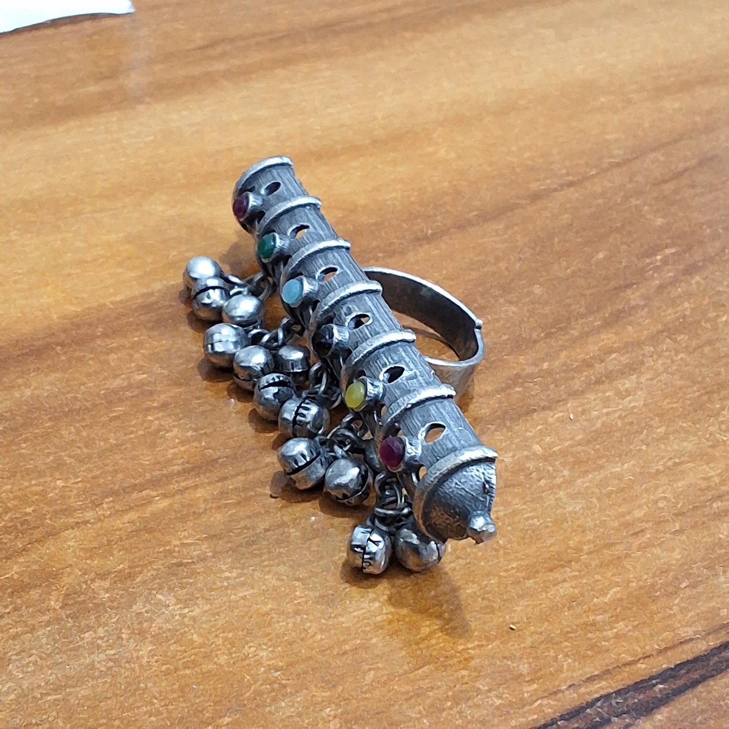Navrang Manjari Oxidized Ring