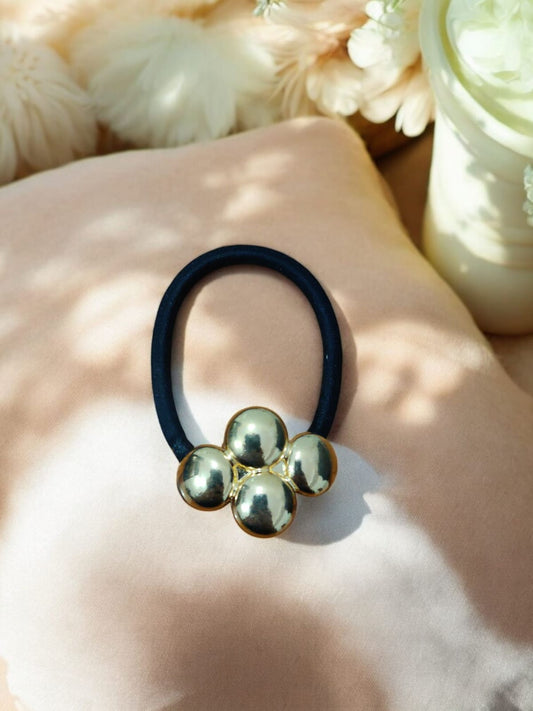 Chic Four-Circle Gold Hair Tie
