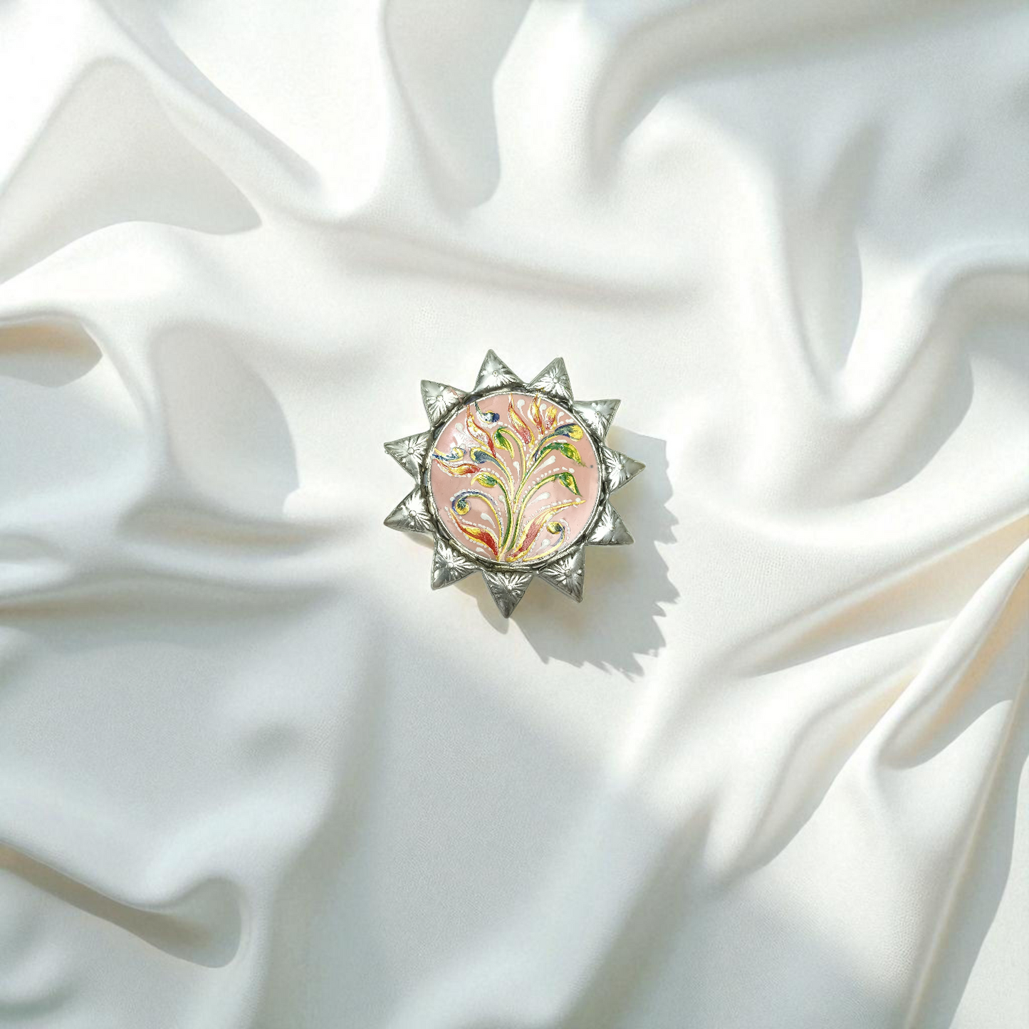 Peach Bloom Sunburst Ring