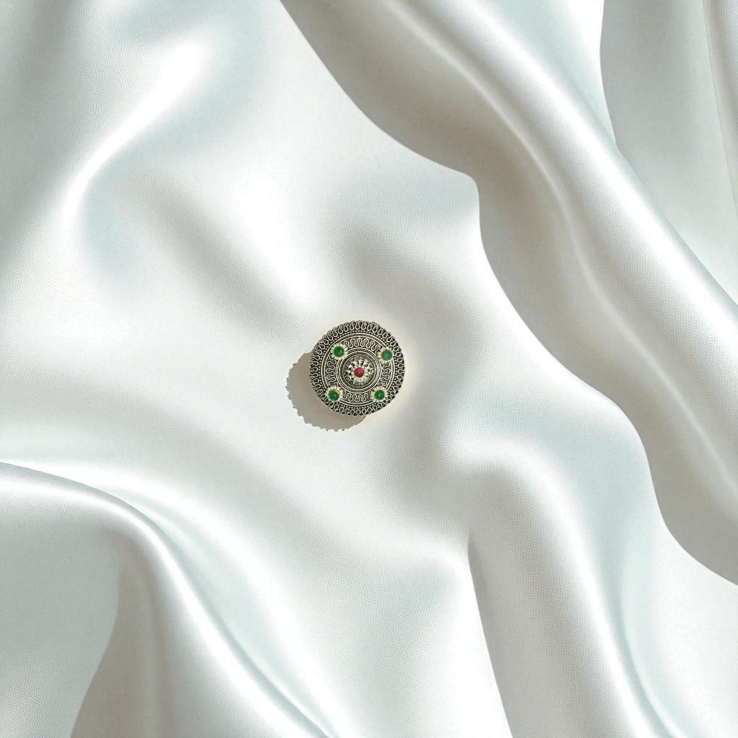 Regal Chakra Oxidized Ring