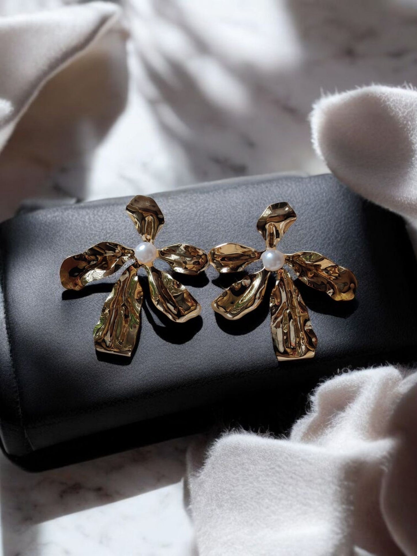 Golden Petal Luxe Earrings