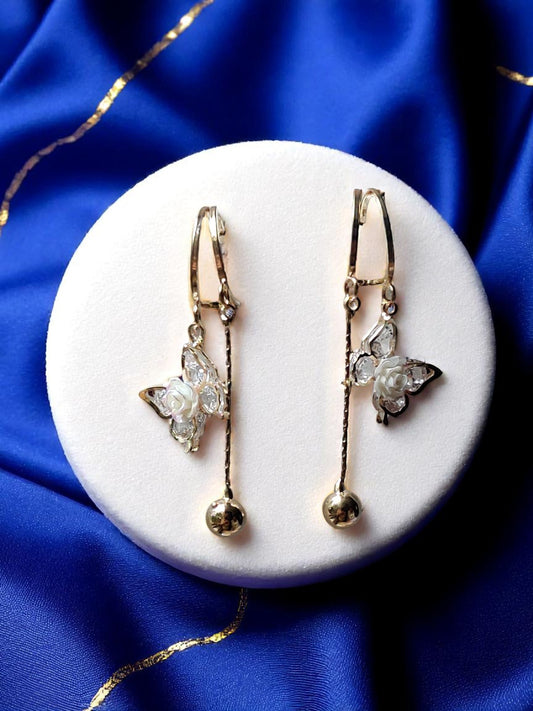 Luna Bloom Butterfly Drop Earrings