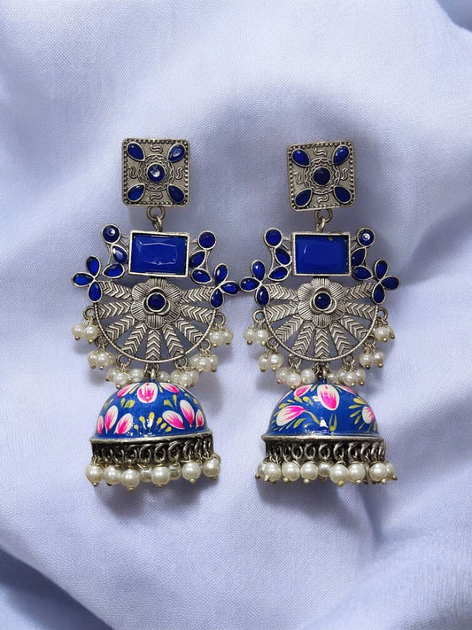 Meenakari Jhumka Earrings