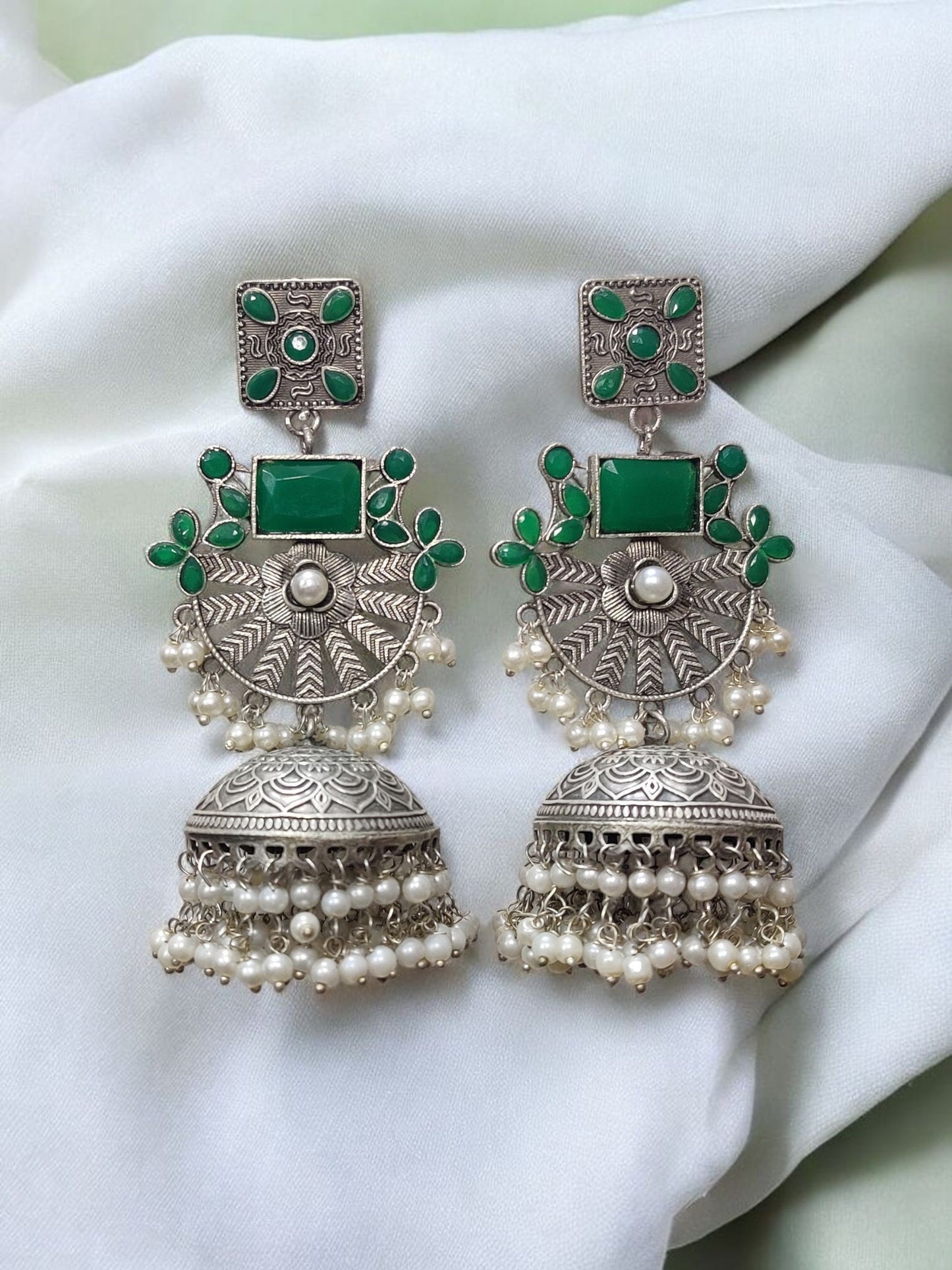 Meenakari Jhumka Earrings