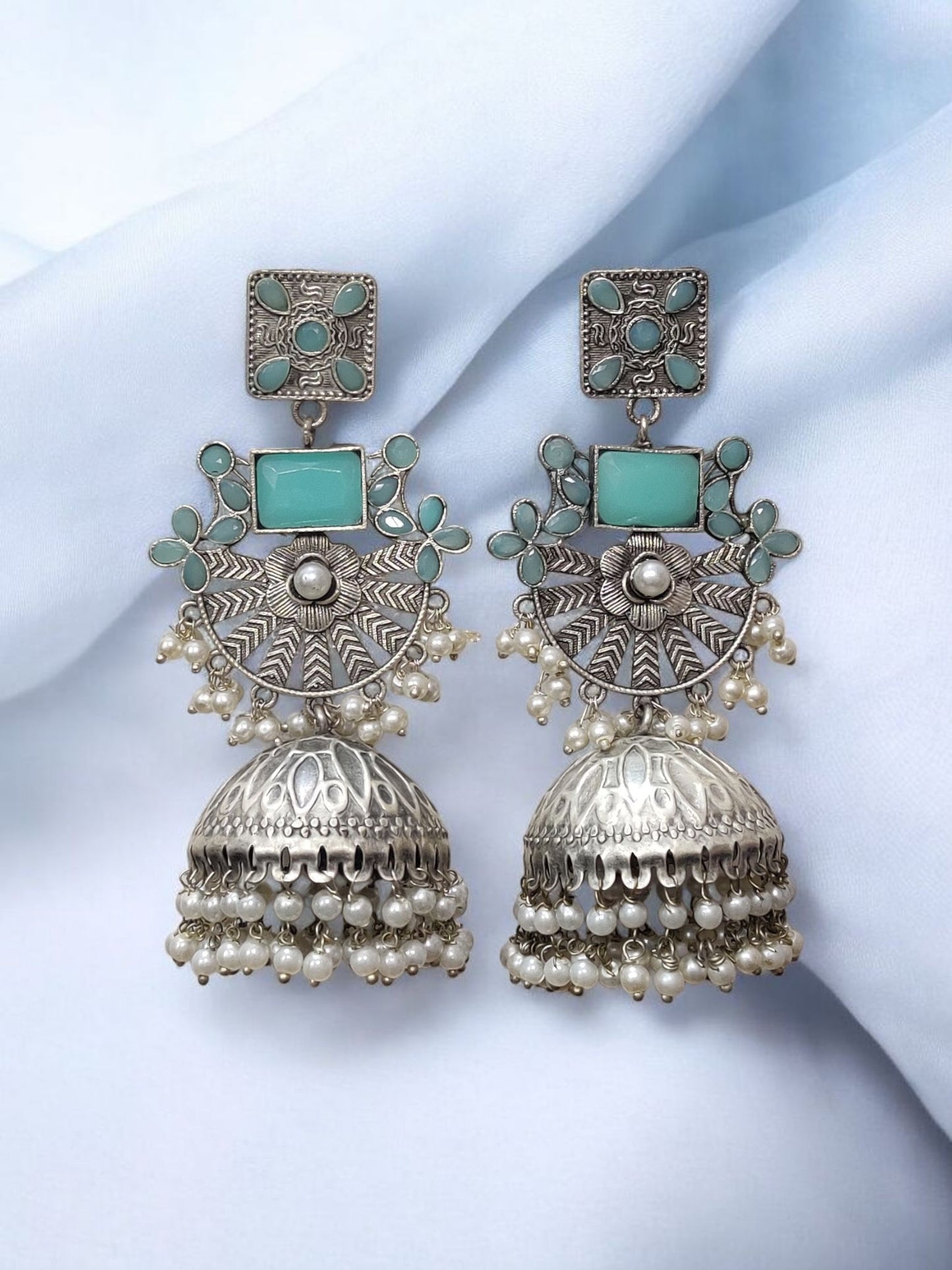 Meenakari Jhumka Earrings