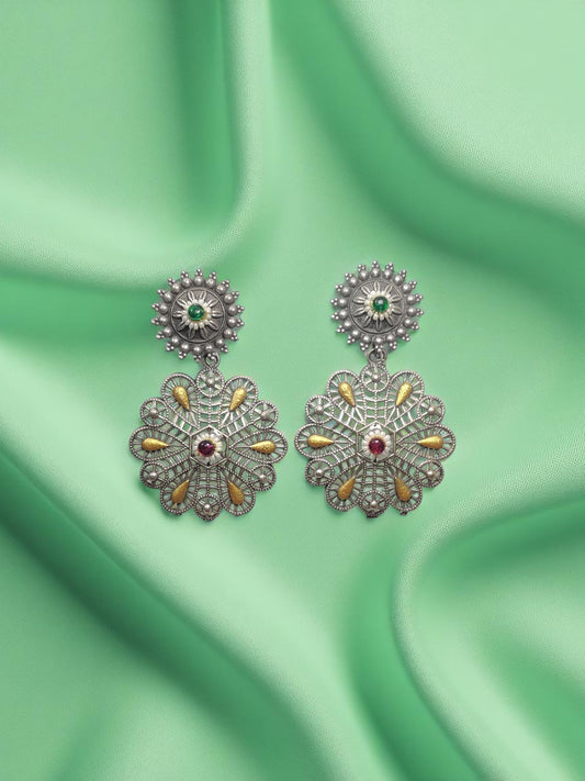 Vintage Bloom Mandala Earrings