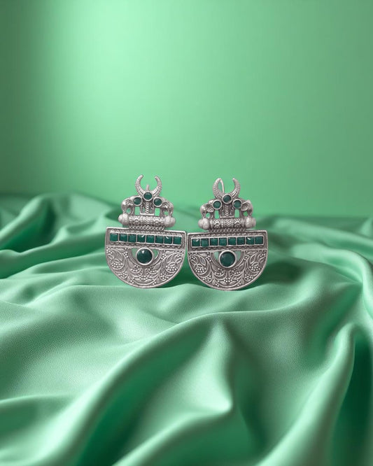 Tribal Glory Oxidized Studs