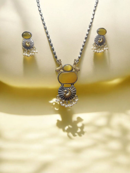 Golden Sunrise Deer Pendant Set