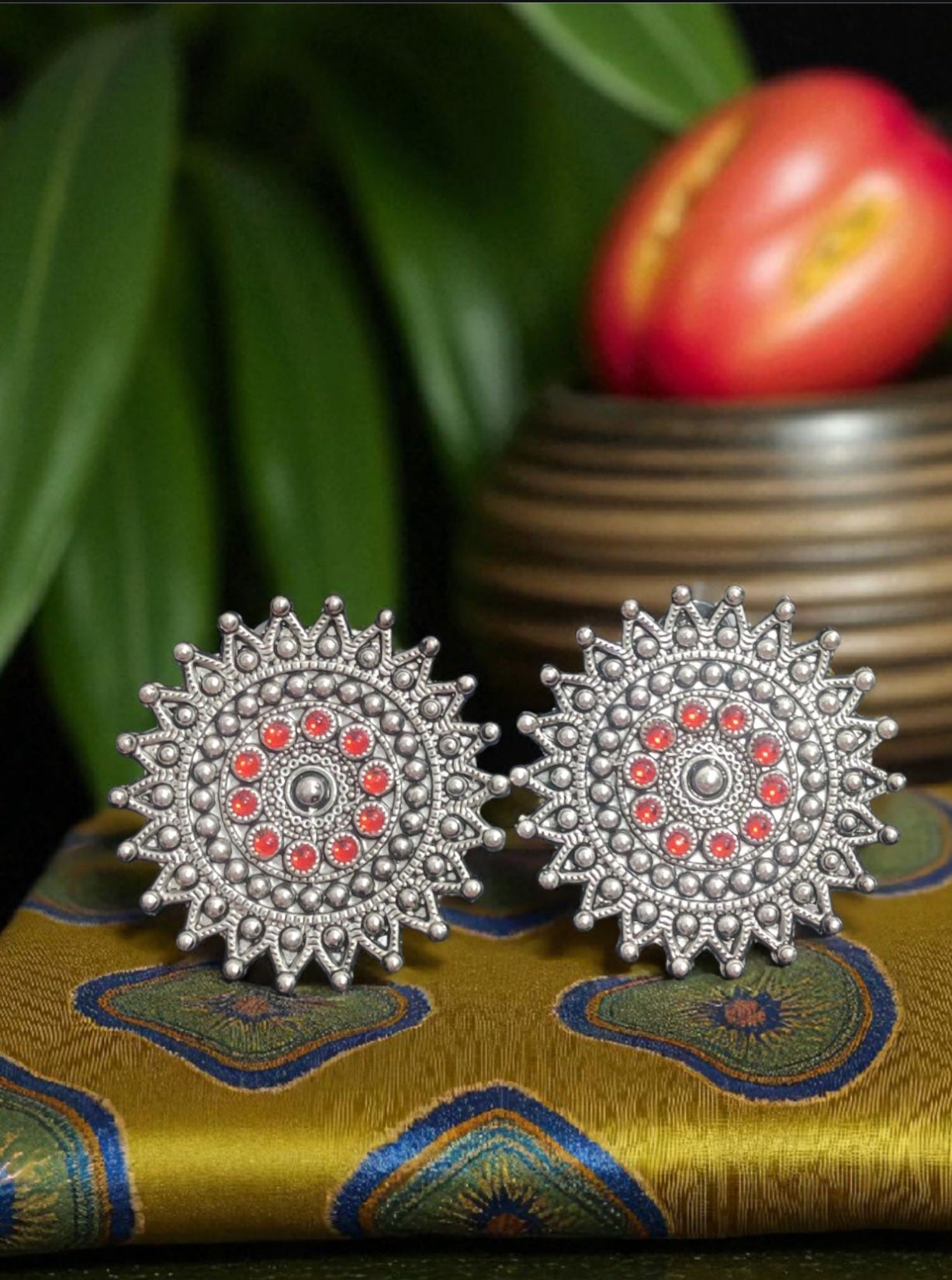 Navrang Chakra Oxidized Set