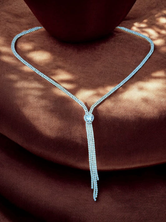 Radiant White Tassel Necklace