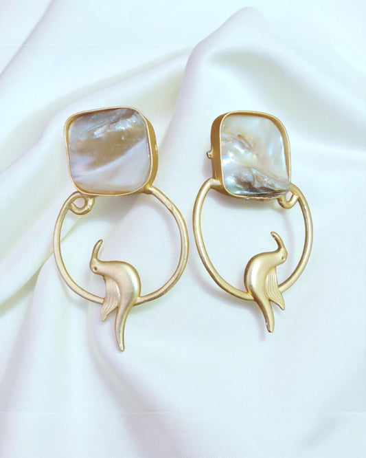 Aurea Avian Shell Drop Earrings