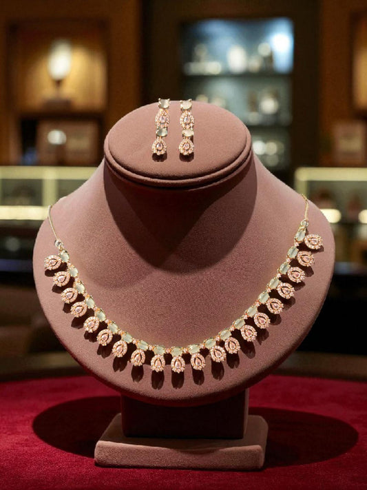 Eterna Luxe American Diamond Necklace Set