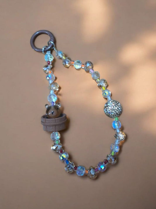 Rustic Bear Charm Phone Chain