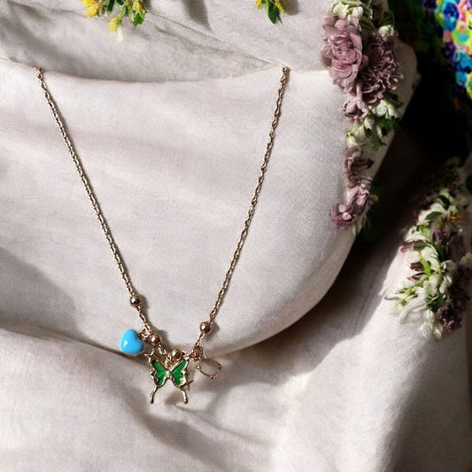 Butterfly Charm Pendant Necklace