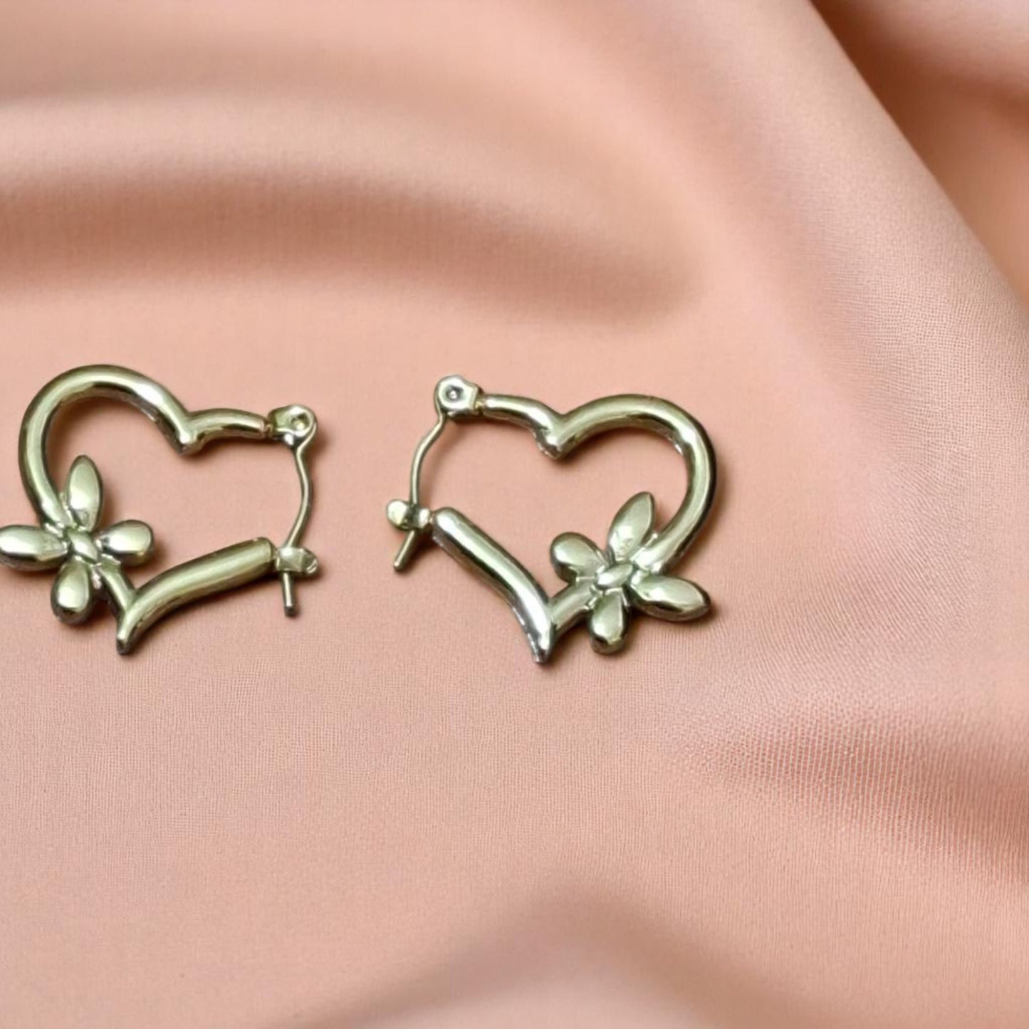 Blossom Heart Charm Earrings
