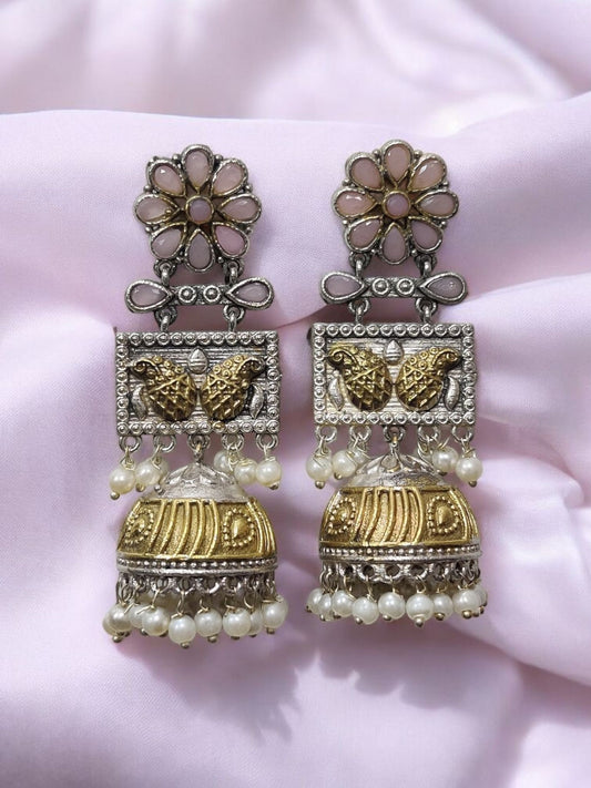 Sunflare Blossom Jhumka Earrings