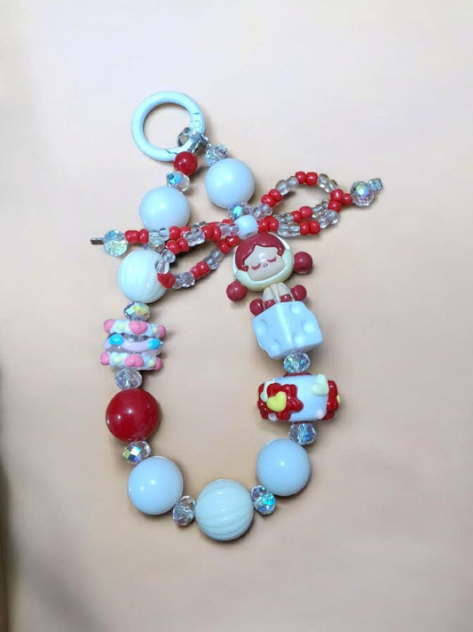 Red & White Candy Charm Phone Chain