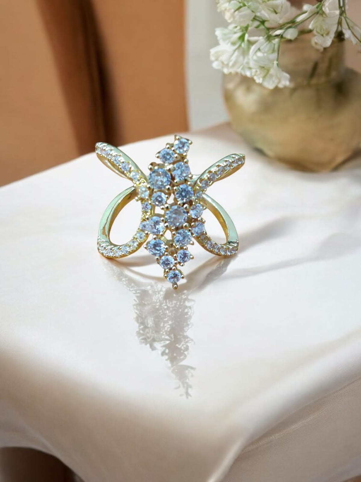 Sparkle Bloom Statement Ring