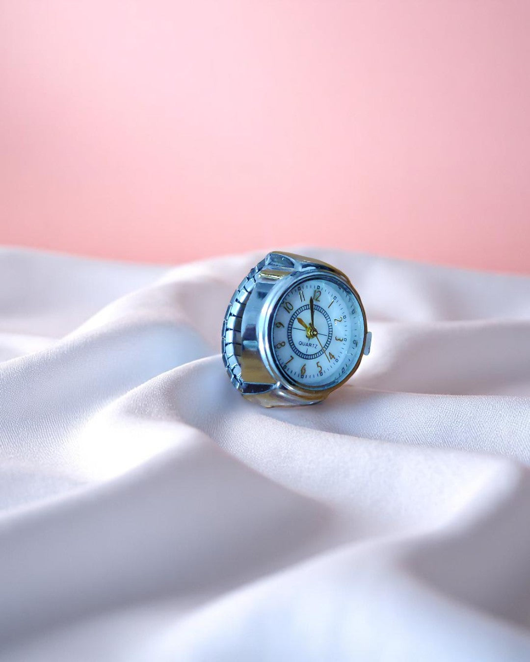 Luxury Gold Ring Watch with Roman Dial – Timeless Elegance