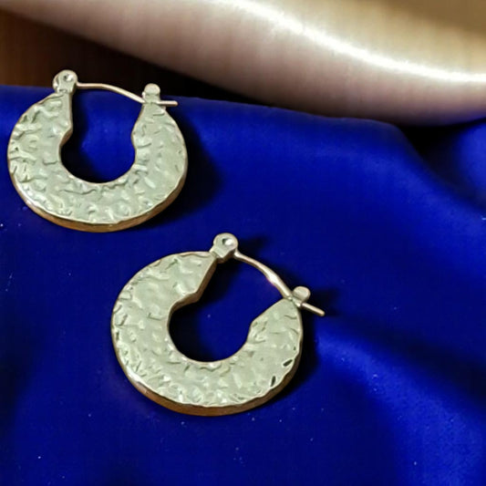 Liora Hammered Hoop Studs